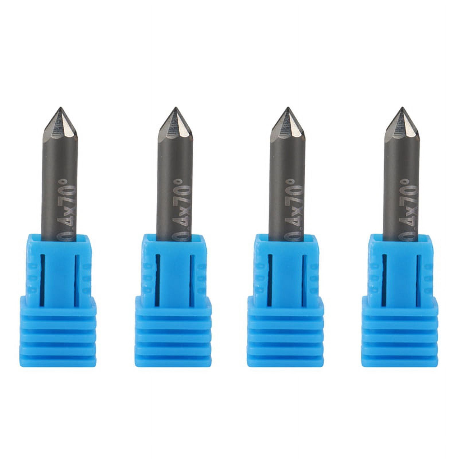 4X PCD Diamond Engraving Bits Engraver Carving Tools Stone Carbide Milling Cutter on Marble D6XL40X70DegreeX0.4