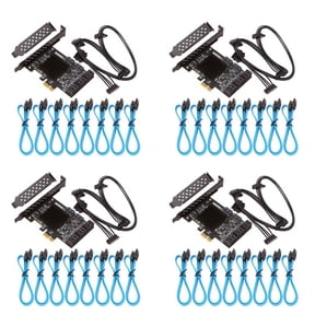 4X PCIE SATA Card 8 Port, 6Gbps SATA 3.0 PCIe Card, PCIe to SATA Controller Expansion Card, Upport 8 SATA 3.0 Devices