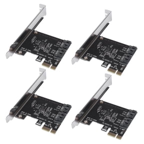 4X PCIe PCI Express to SATA3.0 2-Port III 6G Expansion Controller Card Adapter,4Pc x PCI-e 2-Port SATA3 III 6Gb/s Card (No retail package) 4Pc x Low Profile Bracket 8Pcs x Screws,Black