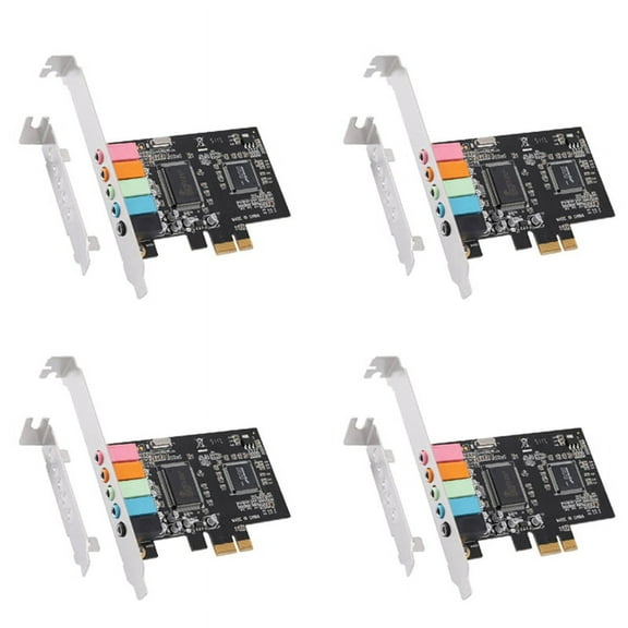 4X PCIe Sound Card 5.1, PCI Surround Card 3D Stereo Audio with High Sound Performance PC Sound Card CMI8738 Chip