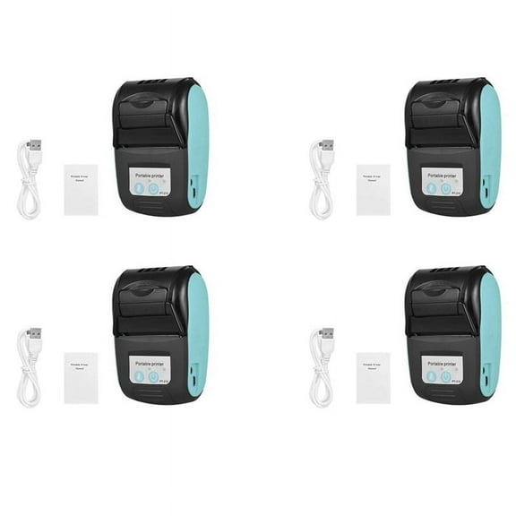 4X PT-210 Portable Thermal Printer Handheld 58mm Receipt Printer for Retail Stores Restaurants Factories Logistics