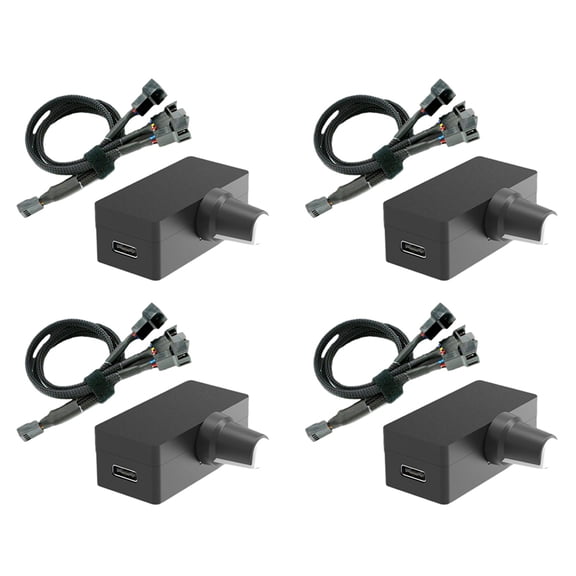 4X PWM Speed Controller 4Pin PWM Fan Governor PWM Governor USB TYPE-C Power Supply DIY Watercooling Cooler Option A