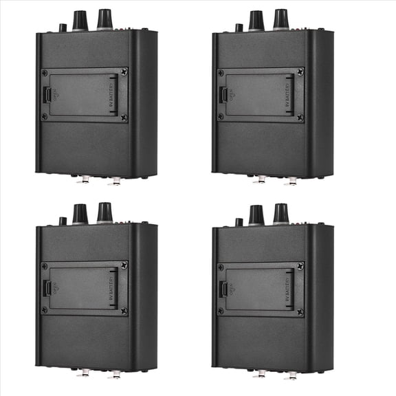 4X Personal In-Ear Monitor Headphones Amplifier with XLR Inputs 3.5mm Output Audio Interface,4 x Headphones Amplifier 4 x use manual,black