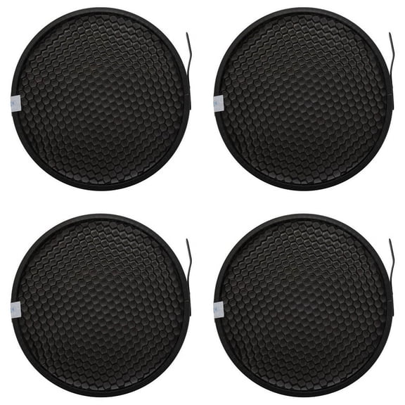 4X Photo Studio 16.8Cm 60 Degree Honeycomb Grid for 7 Inch Standard Reflector Diffuser Lamp Shade Dish