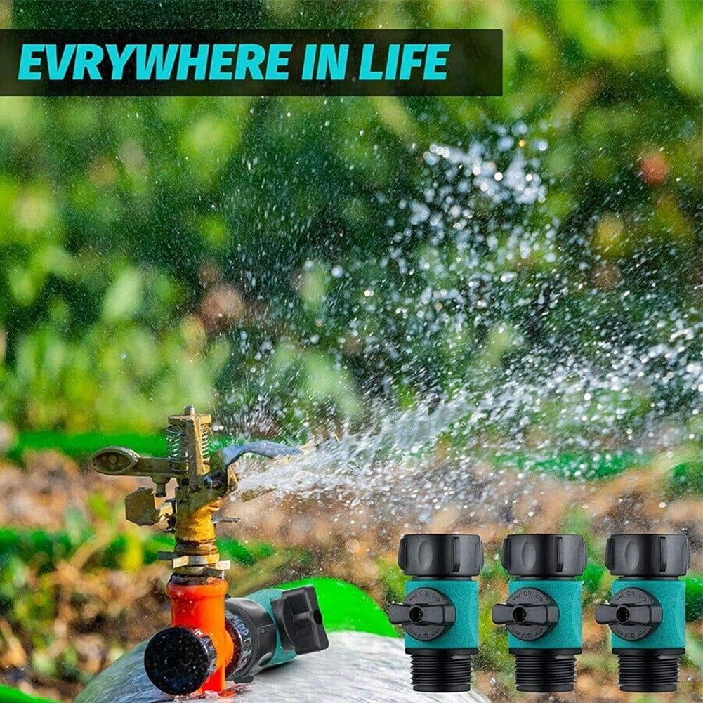 4X Plastic Garden Hose Connector Water Turn Off Valve Shutoff 3/4 Inch ...