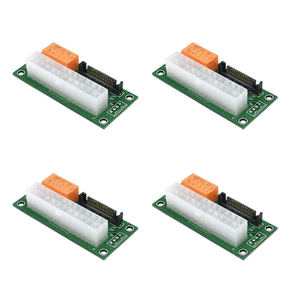 4X Power Board Dual PSU Multiple Power Supply Adapter Add2Psu with ATX 24Pin to 4Pin Connector for