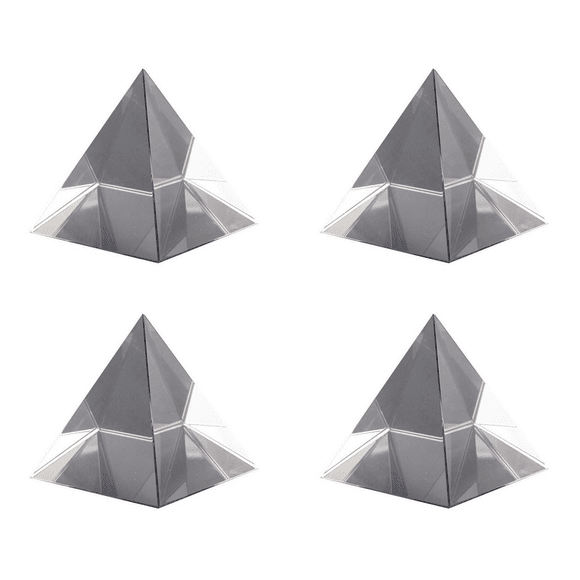 4X Prism Optical Glass Pyramid 40mm High Rectangular Polyhedron Suitable for Teaching Experiments