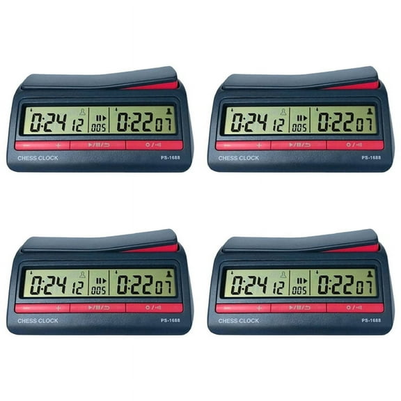 4X Professional Advanced Chess Digital Timer Chess Clock Count Up Down Board Game Clock PS-1688