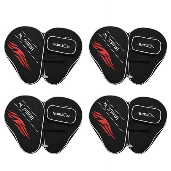 4X   Professional  Pong Case Cover with Balls Bag or Table Tennis Rackets Bat Bag Oxford(Black)