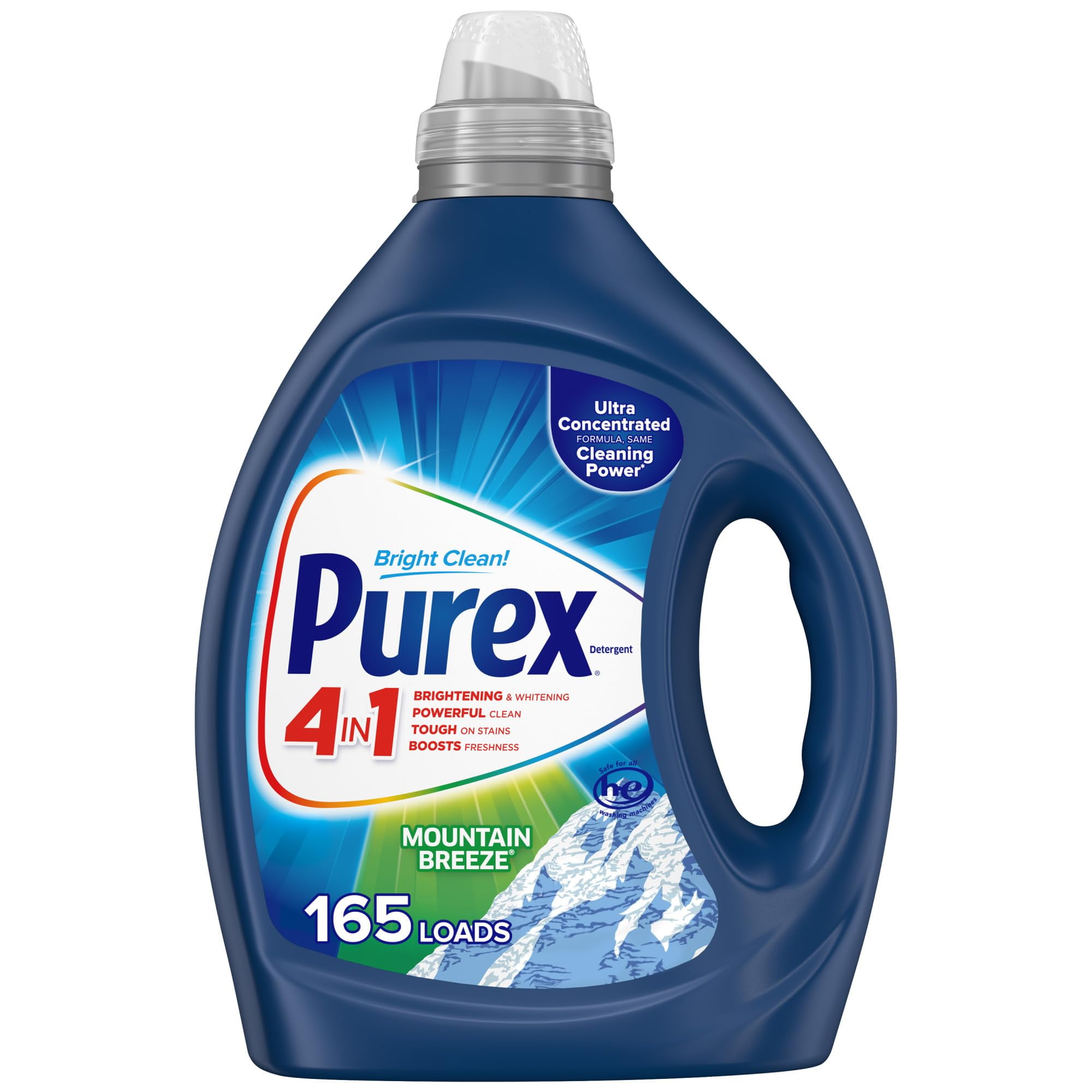 4X-Purex Liquid Laundry Detergent, Ultra Concentrated, Mountain Breeze, 82.5 Ounce, 165 Loads