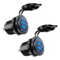 thumbnail image 1 of 4X Quick Charge 3.0 Dual USB Car Charger 12V 36W USB Fast Charger with Switch for Boat Truck Golf Cart Blue, 1 of 8