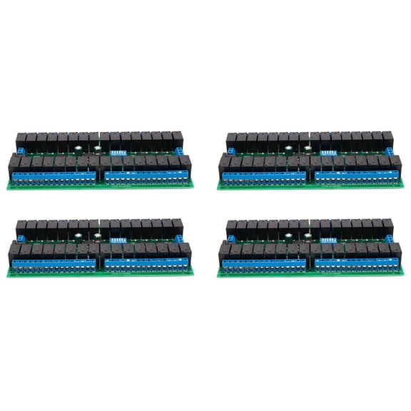 4X R421C32 DC12V 32 Channels Modbus RTU RS485 Bus Relay Module UART Serial Port Board for PLC LED Home Door Lock,4 x DC 12V 32 Channels R-S485 Modbus RTU Relay Module,black