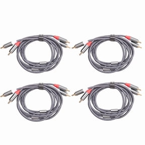 4X RCA Stereo Cable, [6Ft/1.8M, Shielded Gold-Plated] 2RCA Male to 2RCA Male Stereo Audio Cable for Home Theater