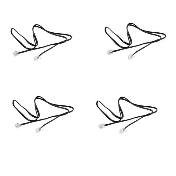 4X RJ11 6P4C Telephone Cable Cord ADSL Modem 1 Meters