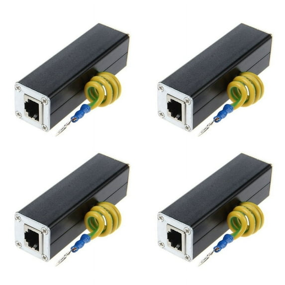 4X RJ45 Plug Ethernet Network Surge Protector Arrester 100MHz