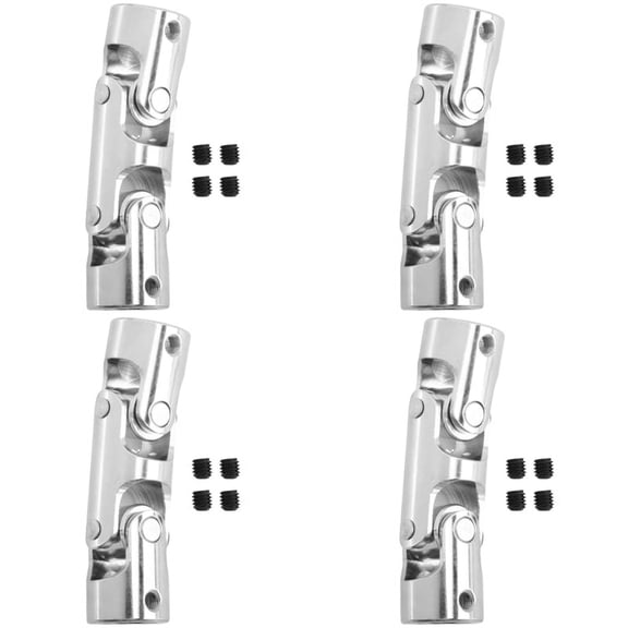 4X Rc Double Universal Joint Cardan Joint Gimbal Couplings with Screw,10x10Mm