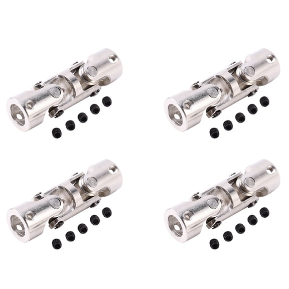 4X Rc Double Universal Joint Cardan Joint Gimbal Couplings with ,5x5Mm