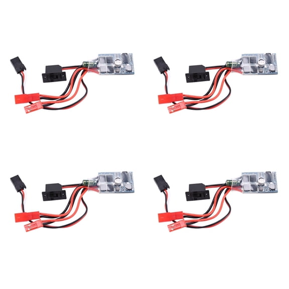 4X Rc ESC 10A Brushed Motor Speed Controller for Rc Car Boat W/O Brake Without Brake