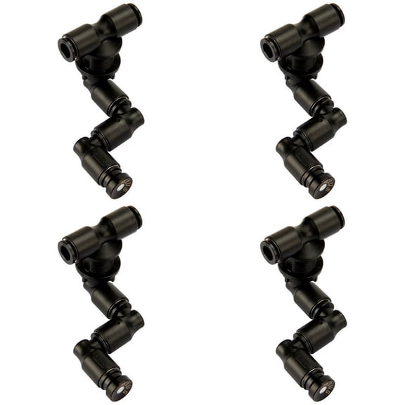 4X Reptiles Fogger Mist Sprinkler Rainforest Tank 360 Adjustable Aquarium Aquatic Pet Cooling System,A,4 x Spray nozzles,black