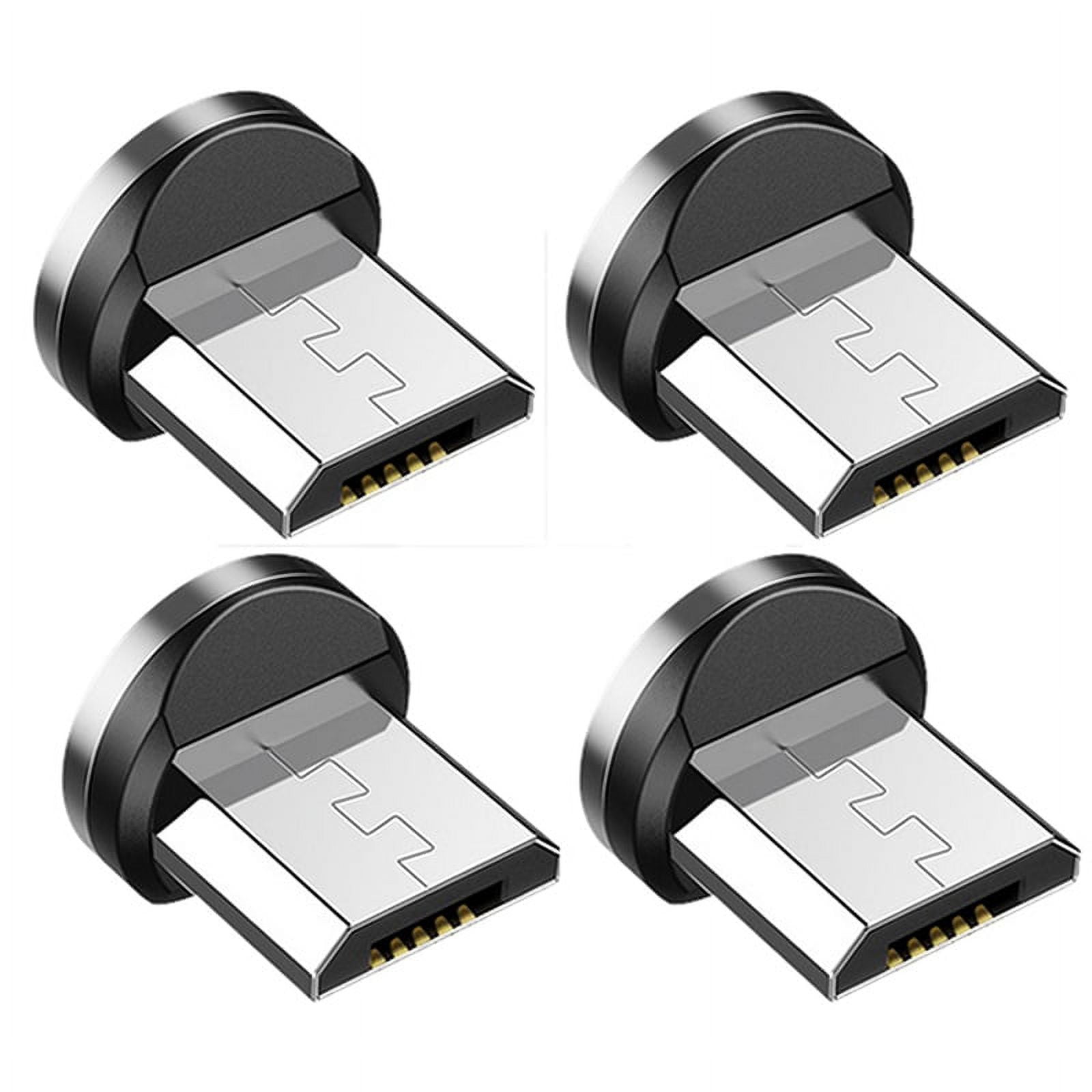 4X Round Magnetic Cable Plug Phone Android Magnet Charger Plug -USB ...