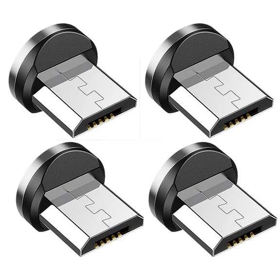 4X Round Magnetic Cable Plug Phone Android Magnet Charger Plug -USB Fast Charging Adapter