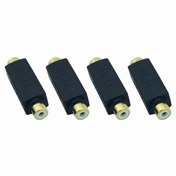 4X S-Video Male to Female Composite Video Adapter Plug Converter, Mini Din 4 PIN Coupler Extension Connector Adapter