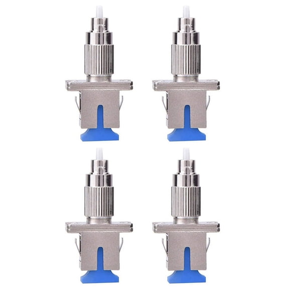 4X -SC Single Mode Coupler Hybrid Converter Fiber Optic Adapter for Male to SC Female