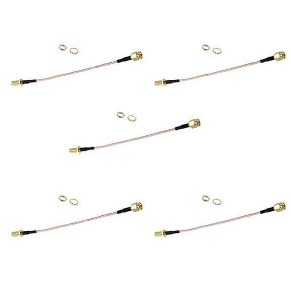 4X SMA Male to SMA Female Nut Bulkhead Crimp RG316 Coax Cable Jumper Pigtail 15cm