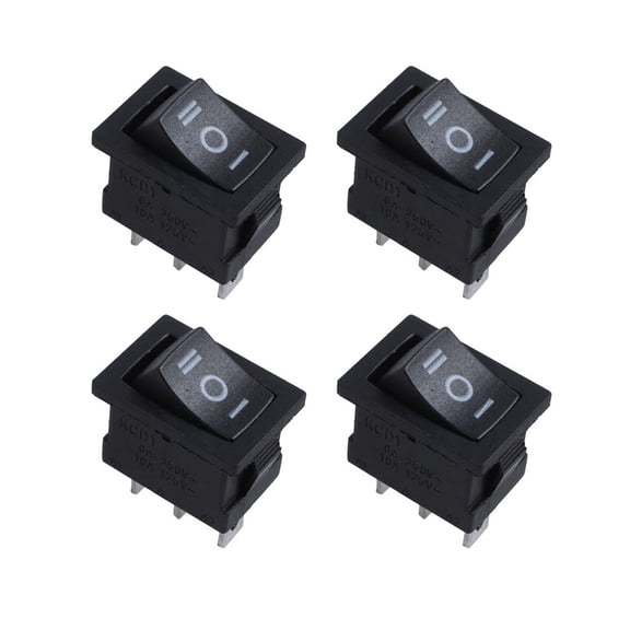4X SPDT ON-OFF-ON 3 Position Snap in Boat Rocker Switch AC 250V/6A 125V/10A,4 X Rocker Switch,As Shown