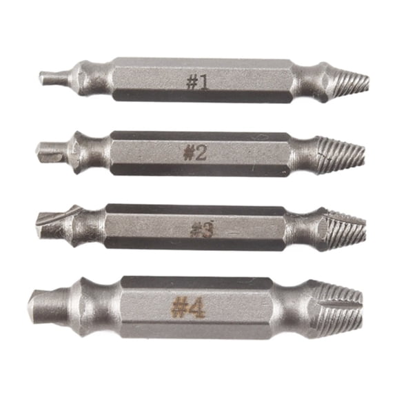 4X Screw Extractor Drill Bits Guide Set Broken Bolt Remover Easy Out #1 #2 #3 #4,4 x Screw Extractor,As shown