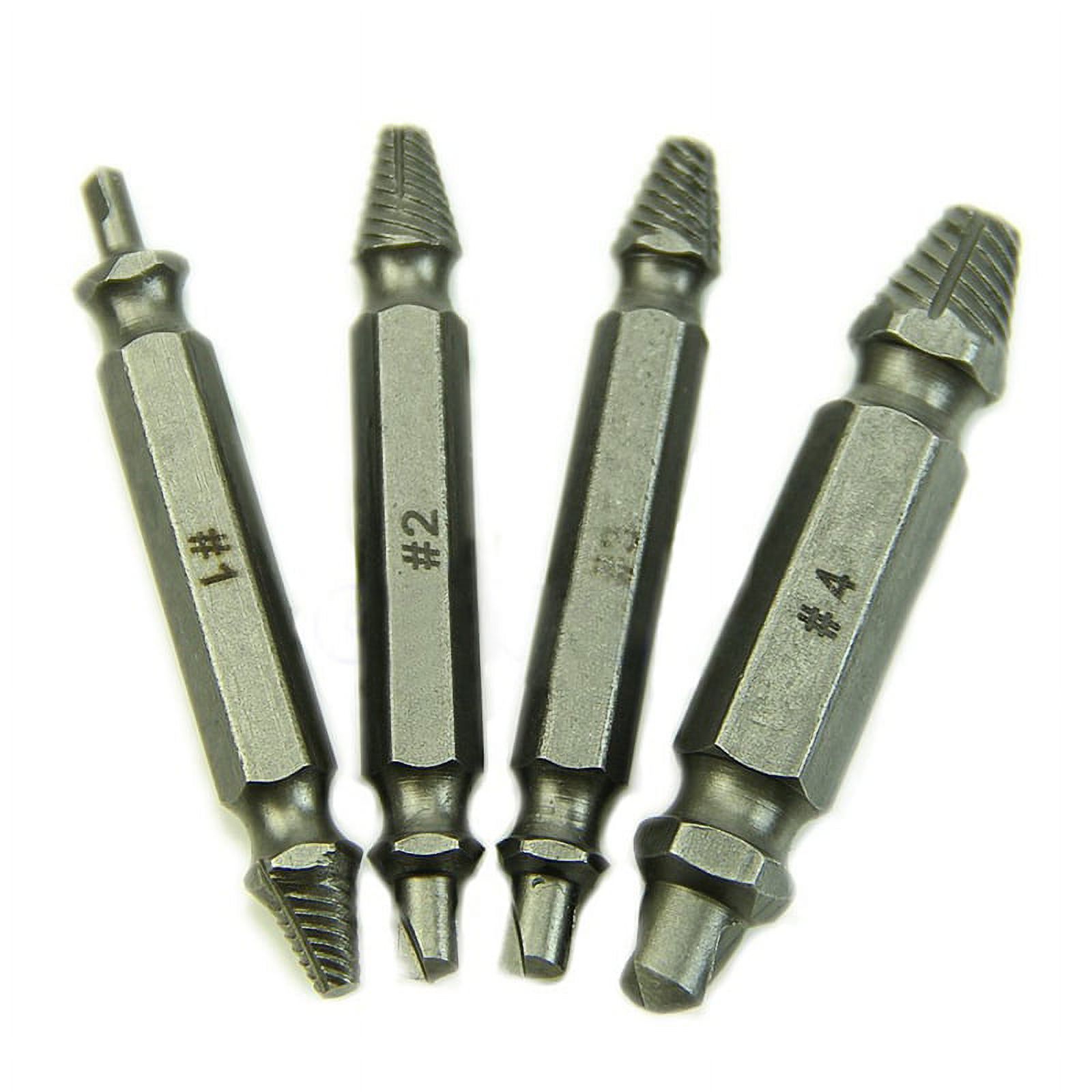 4X Screw Extractor Drill Bits Guide Set Broken Bolt Remover Easy Out 1