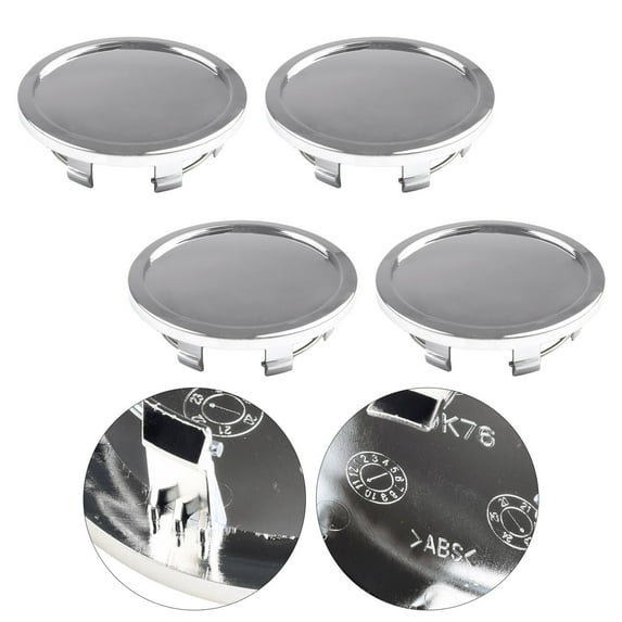 4X/Set 76mm ABS Chrome Car Wheel Center Cap Tyre Rim Hub Cap Cover Universal
