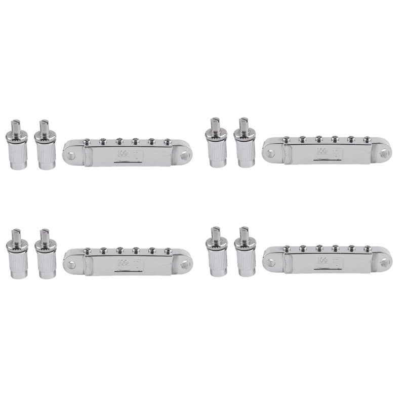 4X Silver Tune-O- Electric Roller Saddle Bridge Lp Electric Guitar Bridge Korea
