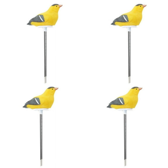 4X Soil Moisture Meter Watering Alarm Bird Plant Water Tester Hygrometer Sensor Gardening Tool Kit(Yellow)
