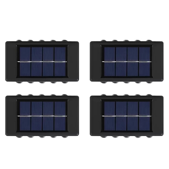 4X Solar Outdoor Wall Light Waterproof Garden Decor Lights Up Down Light Wall Waterproof External Wall Washer Solar Lamp