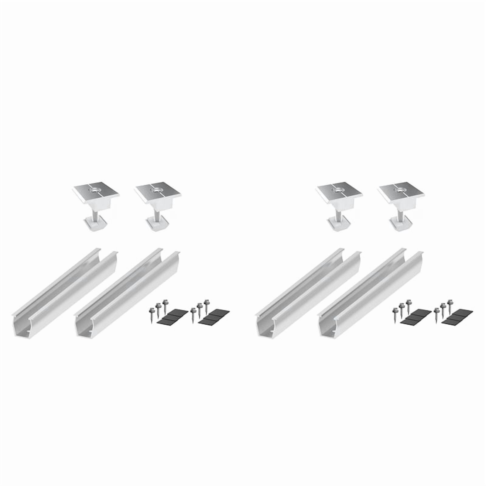 4X Solar Panel Mount Bracket Rails Clamp Fastening Module Mount ...