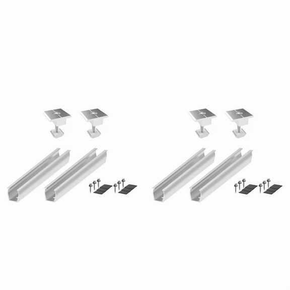 4X Solar Panel Mount Bracket Rails Clamp Fastening Module Mount Mounting PV Solar Power Supplies Trapezoidal Roof 35mm
