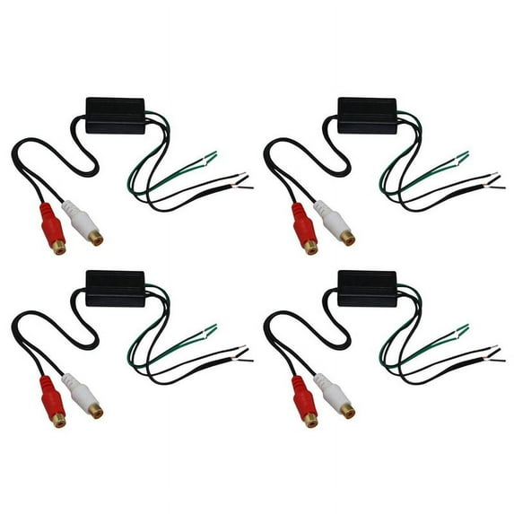 4X Speaker to 2 Line Output Converter IN/OUT High/Low for Car Audio