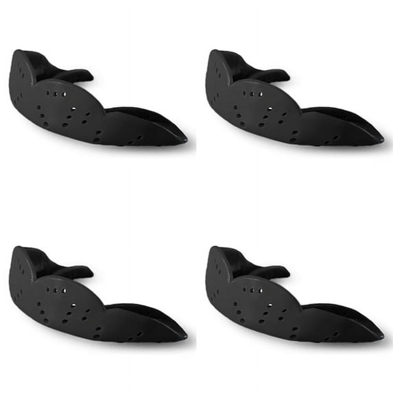 4X Sport Mouth Guard EVA Teeth Protector Adults Mouthguard Tooth Brace Protection Basketball Rugby Boxing Karate,Black