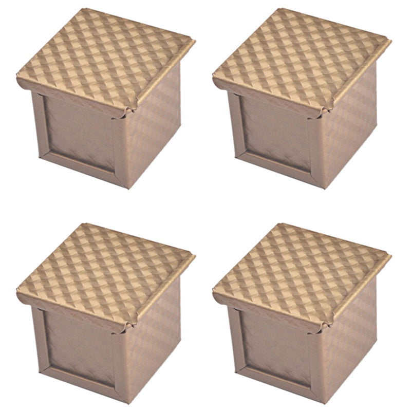 4X Square Loaf Pan with Lid Toast Mold Bread Pan Pullman Loaf Pan with