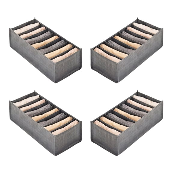 4X Stackable Drawer Dividers Multiple Pockets Perfect For Small Item Organization