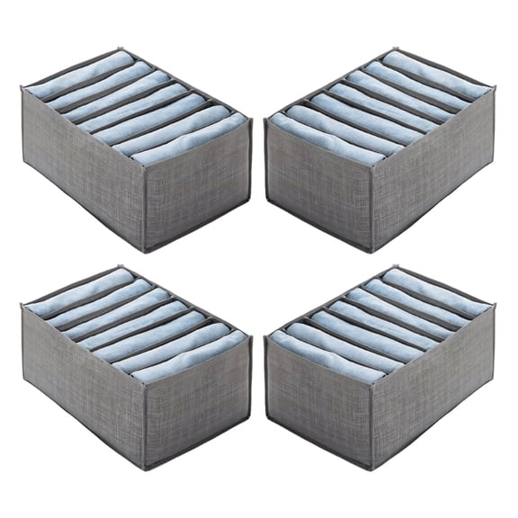 4X Stackable Drawer Dividers Multiple Pockets Perfect For Small Item Organization