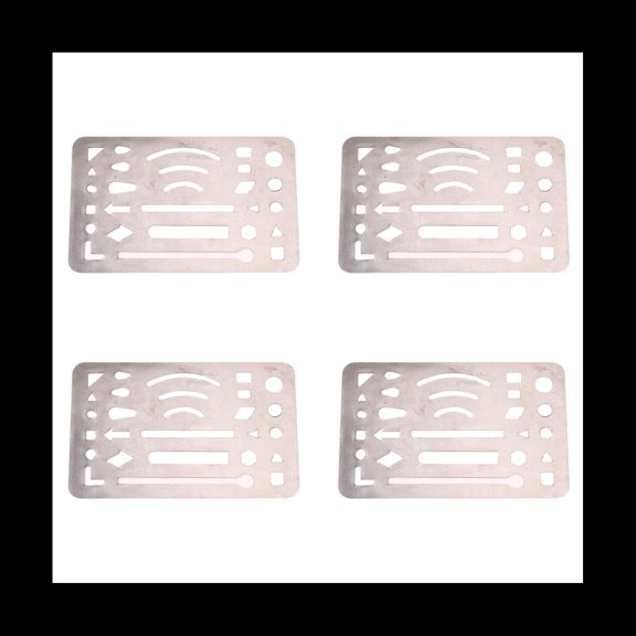 4X Stainless Steel 27 Patterns Erasing Drawing Drafting Tool Shield