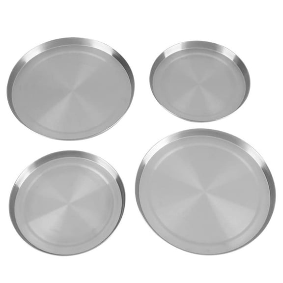 4X Stainless Steel Hob Covers Round, 2 Pieces 21 Cm And 2 Pieces 17 Cm Hob Cover