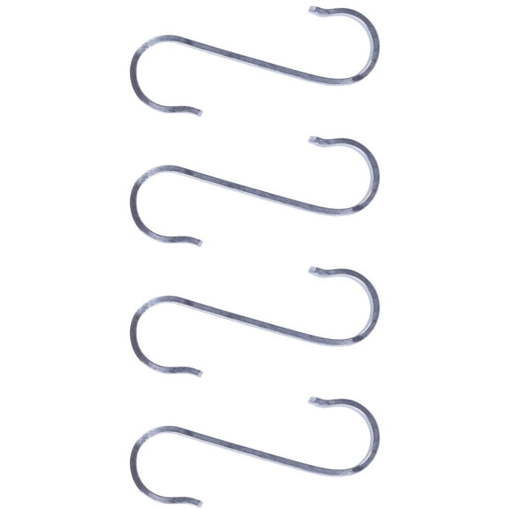 4X Stainless Steel S Shape Hooks Powerful Kitchen Hanger Clasp Rack Clothes Holder, 19X19mm