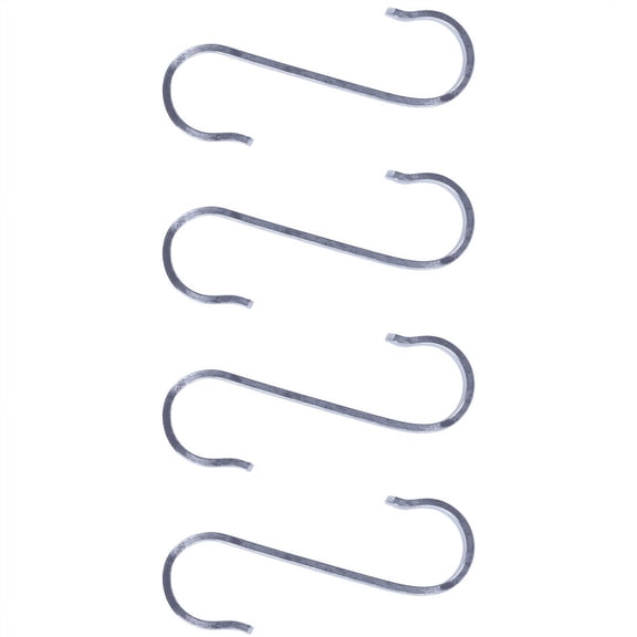 4X Stainless Steel S Shape Hooks Powerful Kitchen Hanger Clasp Rack Clothes Holder, 19X19mm