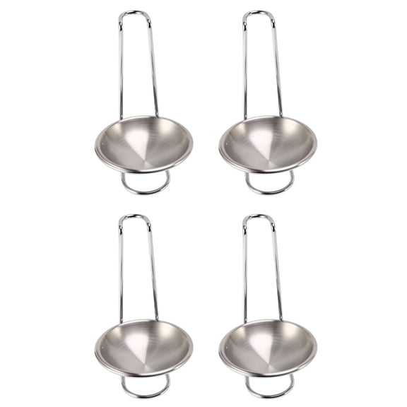 4X Stainless Steel Spoon Rest Holder,Long Handle Vertical Saving Soup Ladles Holders Ladle Rest Soup Ladle Holder