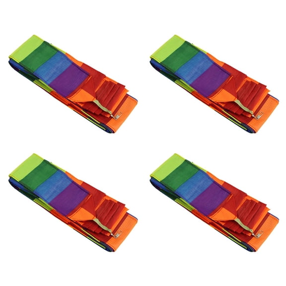 4X Super Nylon Stunt Kite Tail Rainbow Line Kite Accessory Kids Toy