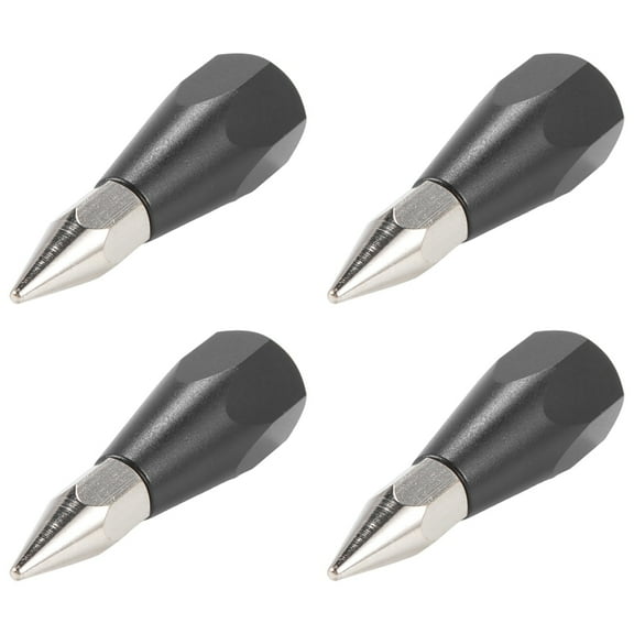 4X Survey Range Rod Prism Pole Point Tip with 5/8 Internal Thread GPS RTK Centering Surveying Carbon Tube Point,4 x Surveying Rod prism pole point,Black&Silver