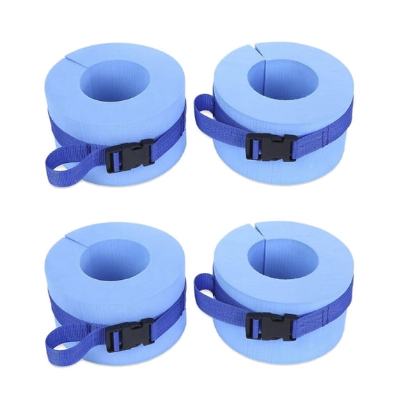 4X Swimming Weights Aquatic Cuffs Water Aerobics Float Ring Fitness Exercise Set Workout Ankles Arms Belts,2 Pair x Aquatic Cuffs,blue